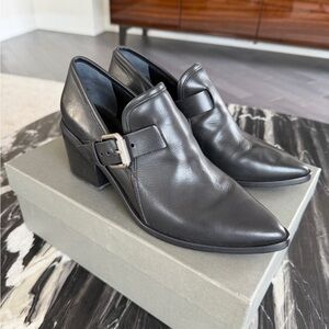 All Saints Black Leather Heeled Shoes